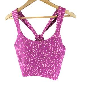 Sage Pink and White Sleeveless workout Top